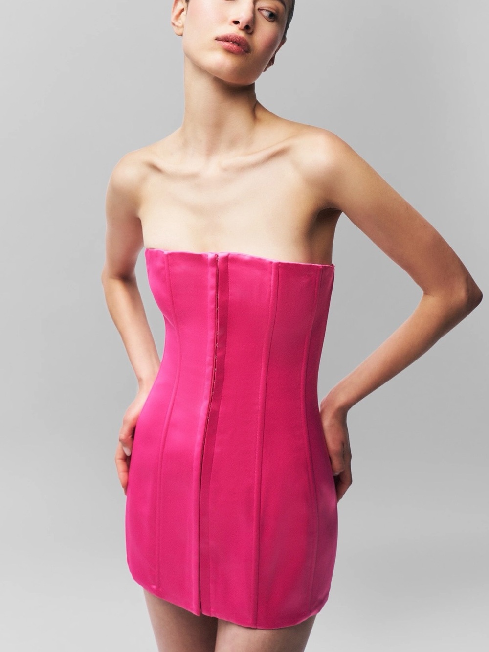 🆕 GUIZIO Satin Corset Dress